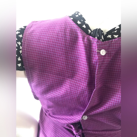 Embroidered floral apron Mandil Mexicano - Picture 4 of 10